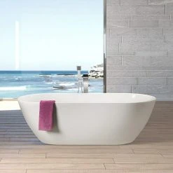 BAUHAUS Ottofond Freistehende Badewanne Dorado 190 X 90 Cm, Sanitäracryl, Weiß