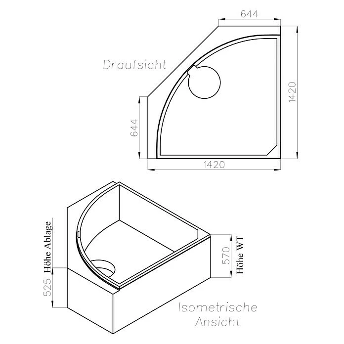BAUHAUS Ottofond Wannenträger Papeete Passend Für: Ottofond Eckbadewanne Papeete 136 X 136 Cm – Bild 2