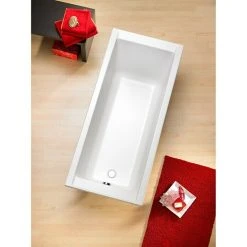 BAUHAUS Ottofond Badewanne Filo 180 X 80 Cm, Sanitäracryl, Weiß