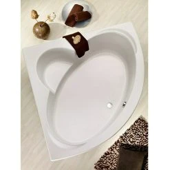 BAUHAUS Ottofond Eckbadewanne Piräus 151 X 151 Cm, Sanitäracryl, Weiß