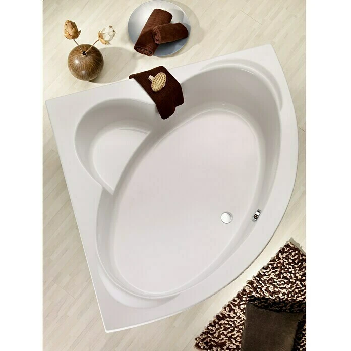 BAUHAUS Ottofond Eckbadewanne Piräus 151 X 151 Cm, Sanitäracryl, Weiß