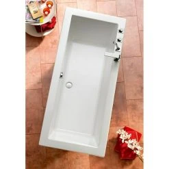 BAUHAUS Ottofond Badewanne Atlas 180 X 80 Cm, Sanitäracryl, Weiß