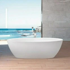 BAUHAUS Ottofond Freistehende Badewanne Jade 190 X 94 Cm, Sanitäracryl, Weiß