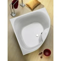 BAUHAUS Ottofond Eckbadewanne Largo 140 X 140 Cm, Sanitäracryl, Weiß