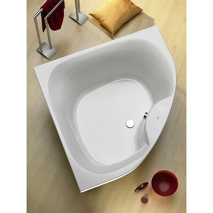 BAUHAUS Ottofond Eckbadewanne Largo 140 X 140 Cm, Sanitäracryl, Weiß