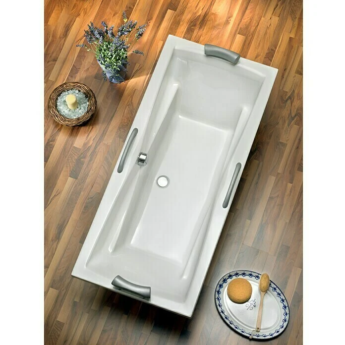 BAUHAUS Ottofond Badewanne Santos Duo 180 X 80 Cm, Sanitäracryl, Weiß