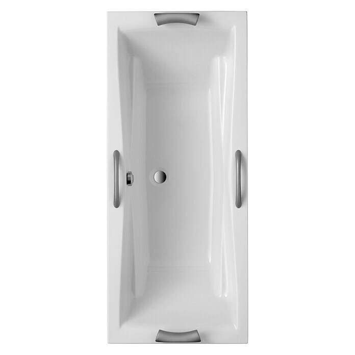 BAUHAUS Ottofond Badewanne Santos Duo 180 X 80 Cm, Sanitäracryl, Weiß – Bild 2