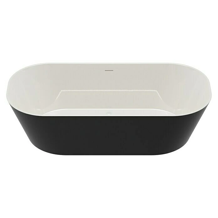 BAUHAUS Camargue Freistehende Badewanne Torino L X B: 170 X 80 Cm, 268 L, Sanitäracryl, Schwarz/Weiß – Bild 3