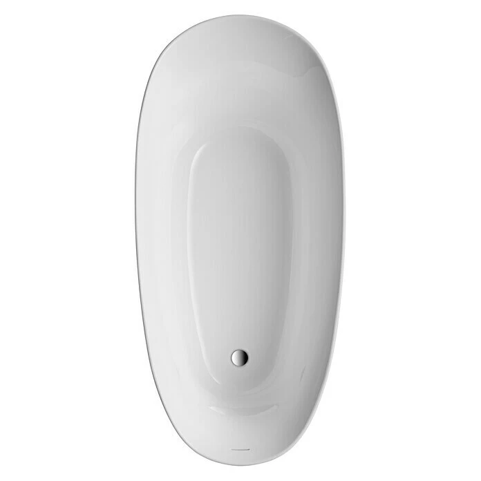 BAUHAUS Ottofond Freistehende Badewanne Domani 180 X 85 Cm, Sanitäracryl, Schwarz/Weiß – Bild 2