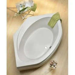 BAUHAUS Ottofond Eckbadewanne Almeria 150 X 150 Cm, Sanitäracryl, Weiß