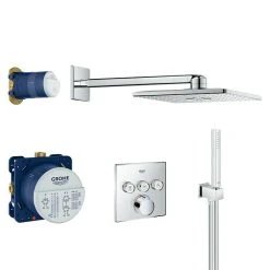 BAUHAUS Grohe SmartControl Überkopfbrausen-Set Chrom, Eckig, Metall, Anzahl Funktionen: 2