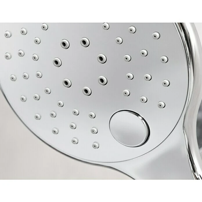 BAUHAUS Camargue Brausegarnitur Kjos Art Strahl: Kraftvoller Duschregen, Sanfter Duschregen Mit Luftsprudeltem Duschregen, Massagestrahl, Chrom – Bild 4