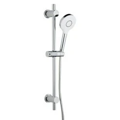 BAUHAUS Camargue Brausegarnitur Batöni Art Strahl: Runder Duschregen, Großflächiger Duschregen, Intensiver Duschregen, Chrom/Weiß