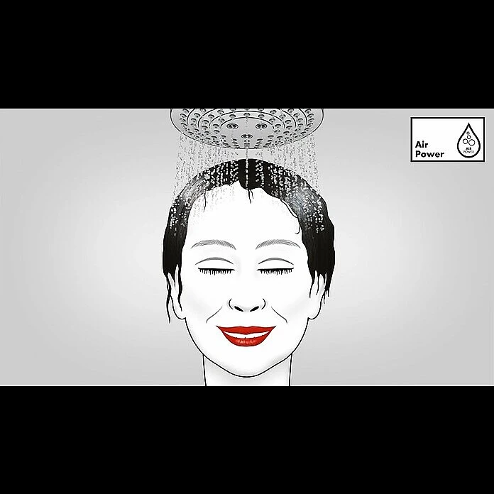 BAUHAUS Hansgrohe Brausegarnitur My Select S Vario Lochabstand: 40 Cm - 61 Cm, Art Strahl: SoftRain, IntenseRain, Turbostrahl, Chrom – Bild 5