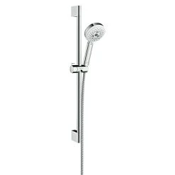 BAUHAUS Hansgrohe Crometta Brausegarnitur 100 Multi Lochabstand: 62,5 Cm, Art Strahl: Rain, Turbostrahl, Massagestrahl, Chrom