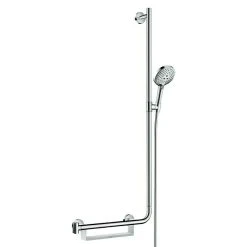 BAUHAUS Hansgrohe Brausegarnitur Raindance Select S 120 Art Strahl: Rain, RainAir, Whirl, Chrom, Halterung Links