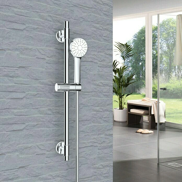 BAUHAUS Mixomat Brausegarnitur Lech Art Strahl: Sanfter Duschregen, Chrom – Bild 3