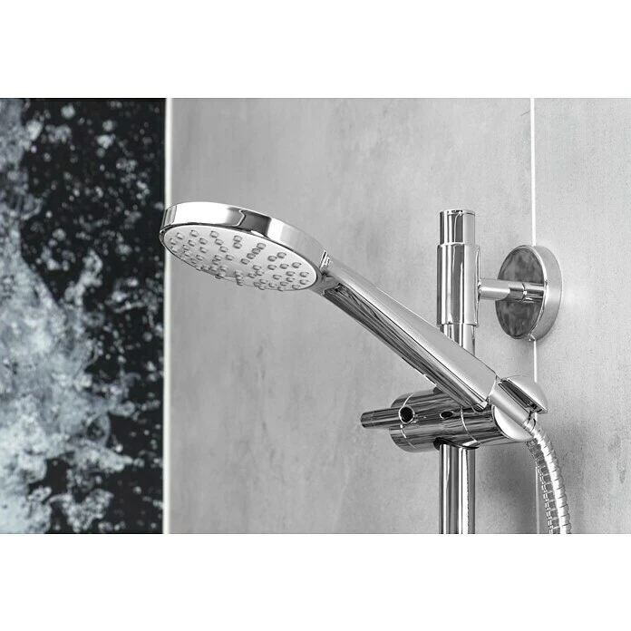 BAUHAUS Mixomat Brausegarnitur Lech Art Strahl: Sanfter Duschregen, Chrom – Bild 6