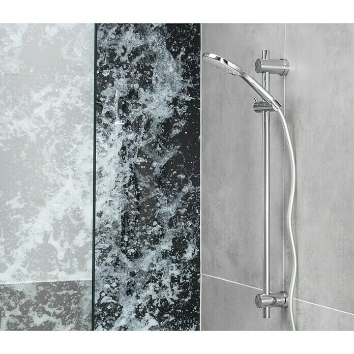 BAUHAUS Camargue Brausegarnitur Gratl Art Strahl: Kraftvoller Duschregen, Massageregen, Sanfter Duschregen Mit Luftumsprudeltem Duschregen, Chrom – Bild 2