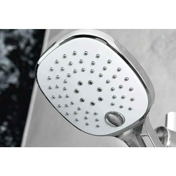 BAUHAUS Camargue Brausegarnitur Gratl Art Strahl: Kraftvoller Duschregen, Massageregen, Sanfter Duschregen Mit Luftumsprudeltem Duschregen, Chrom – Bild 5