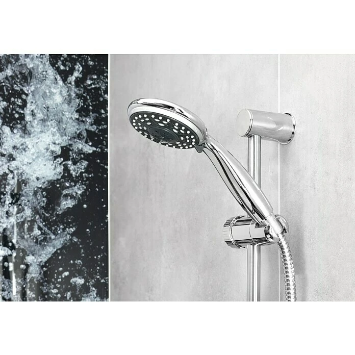 BAUHAUS Mixomat Cuba Brausegarnitur Art Strahl: Spray, Water Drop, Massage, Spray + Massage, Chrom, 150 Cm, Anzahl Strahlarten: 3 Stk. – Bild 3