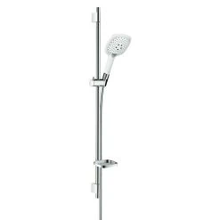 BAUHAUS Hansgrohe Brausegarnitur Raindance Select E 150 Lochabstand: 91,5 Cm, Art Strahl: RainAir, CaresseAir, Mix, Chrom/Weiß
