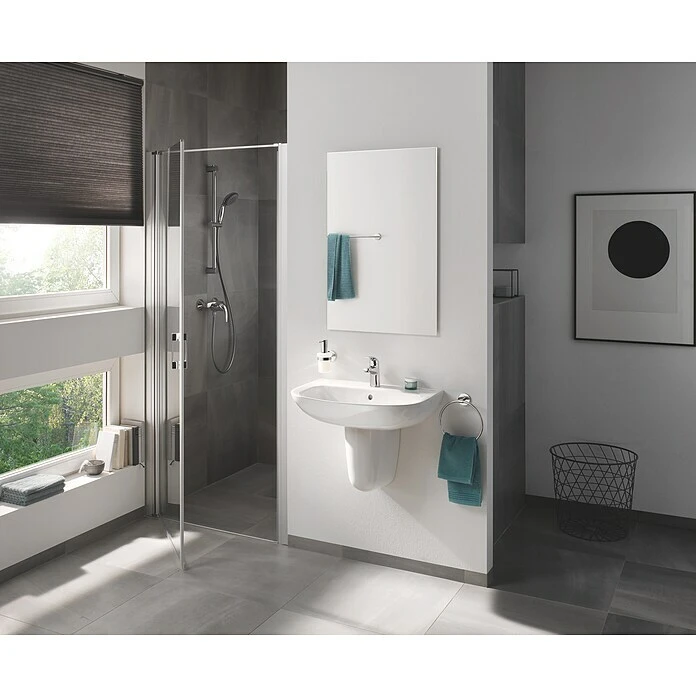 BAUHAUS Grohe Brausegarnitur Lochabstand: 47 Cm - 62 Cm, Art Strahl: Rainstrahl, Jetstrahl, Chrom, Anzahl Strahlarten: 2 Stk. – Bild 3