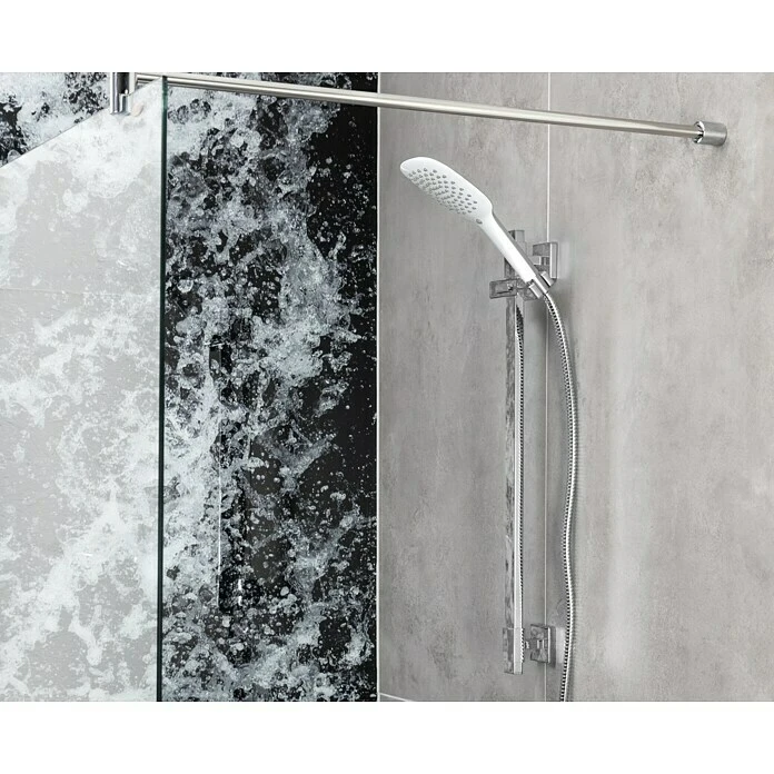 BAUHAUS Mixomat Brausegarnitur Gulfoss Art Strahl: Sanfter Duschregen, Chrom/Weiß – Bild 2