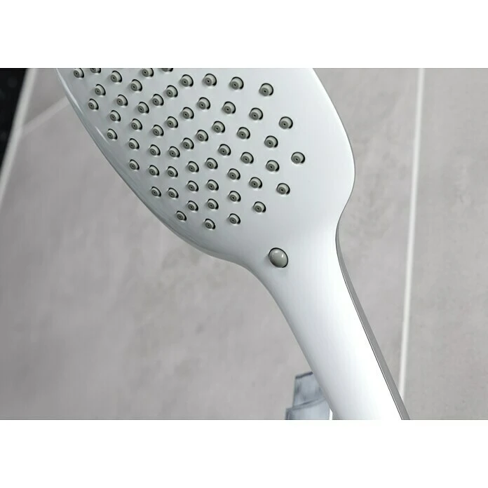 BAUHAUS Mixomat Brausegarnitur Gulfoss Art Strahl: Sanfter Duschregen, Chrom/Weiß – Bild 6