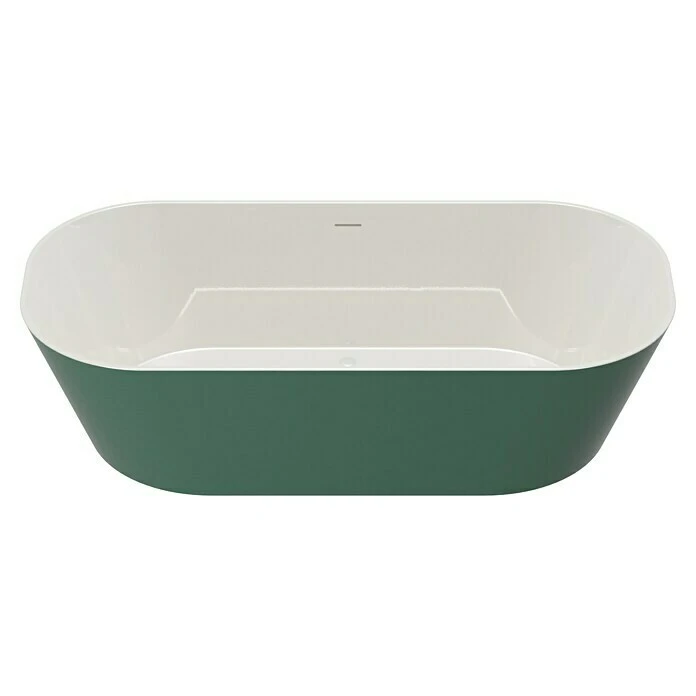 BAUHAUS Camargue Freistehende Badewanne Torino L X B: 170 X 80 Cm, 268 L, Sanitäracryl, Grün/Weiß – Bild 2