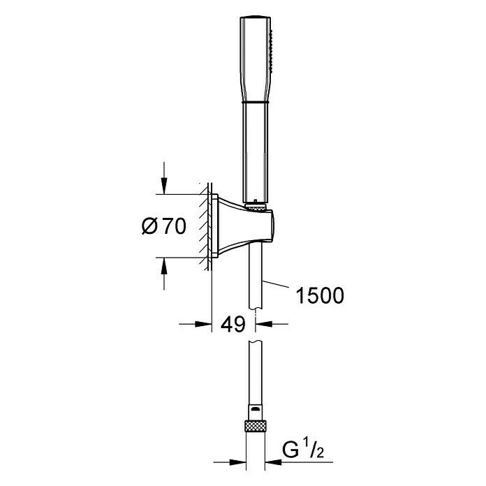 BAUHAUS Grohe Grandera Brause-Set Stick Anzahl Funktionen: 1, Chrom, Gold – Bild 2