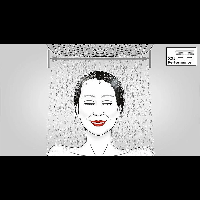 BAUHAUS Hansgrohe Crometta Handbrause 1 Jet Anzahl Funktionen: 1, Durchmesser: 10 Cm, Chrom – Bild 5